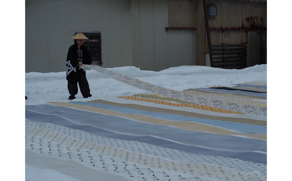 麻織物の雪晒しと仕立て直し