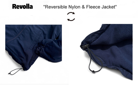 ファッション 洋服 2WAY リバーシブル ナイロン×フリース  ブラック 静岡県 牧之原市 REVOLLA
