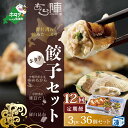 【ふるさと納税】【毎月12回定期便】野付湾ホタテ餃子36個（12個入り×3pc）