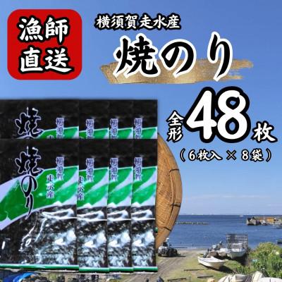 ふるさと納税 横須賀市 【訳あり】欠け　海苔 全形6枚×8袋(全形48枚) 漁師直送 上等級焼海苔