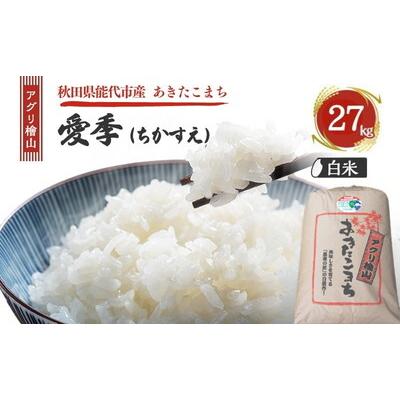 ふるさと納税 能代市 令和7年産 アグリ檜山米 愛季 白米 27kg あきたこまち[No.5335-1668]