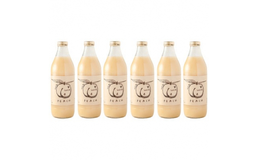 山梨県産 とろっとろ完熟桃100%ジュース 1000ml 6本セット【1327561】