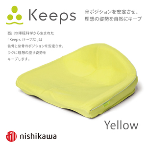 クッション 西川 nishikawa Keeps キープス イエロー P327W クッション