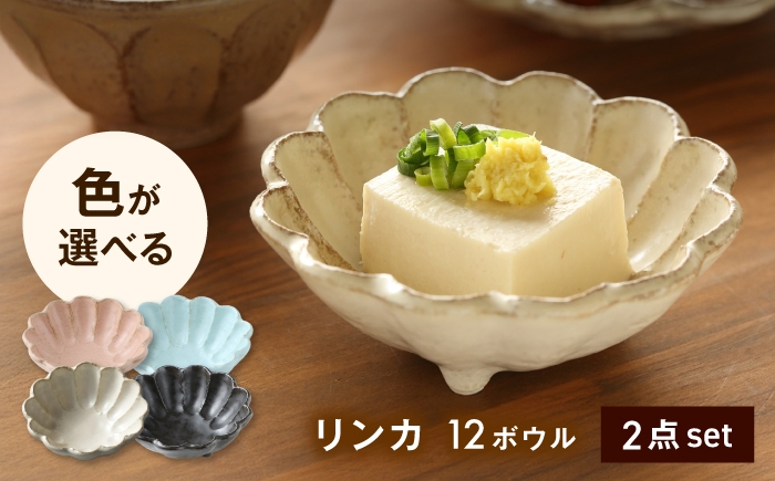 
                  【美濃焼】リンカ 12ボウル ペア 白練×空練【カネコ小兵製陶所】 食器 鉢 おしゃれ [MBD226]
                