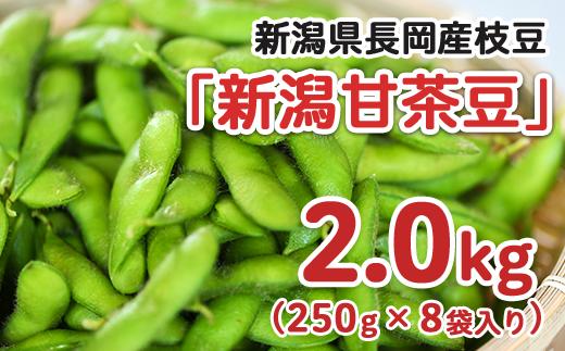 
            75E-16新潟県長岡産枝豆2.0kg【新潟甘茶豆250g×8袋入り】
          