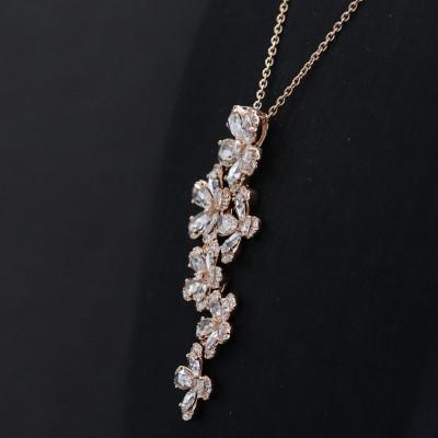 ふるさと納税 山梨市 K18PGローズカットダイヤモンドペンダント【ダイヤ3.40ct】45cm |  | 02