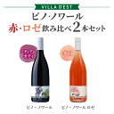 【ふるさと納税】ヴィラデストワイナリー　ピノ・ノワール（赤・ロゼ）飲み比べ2本セット