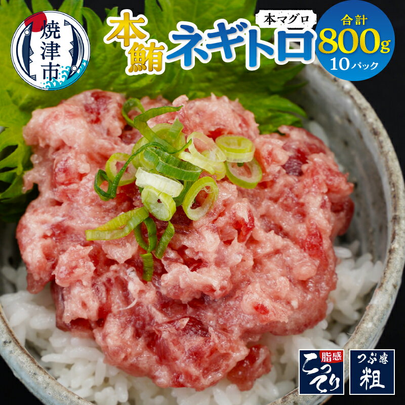 【ふるさと納税】 まぐろ ネギトロ 天然 本マグロ 80g×10P 合計約0.8kg 魚 冷凍 簡単解凍 焼津 a20-438