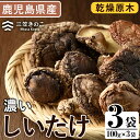 【ふるさと納税】濃い椎茸(3袋・計300g)国産 しいたけ シイタケ きのこ キノコ セット 個包装 乾燥原木 真空パック【三笠えのき茸生産組合】a-12-223