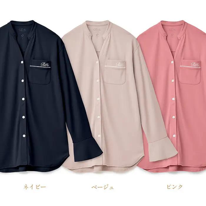 【ピンク Sサイズ】リファ バイタルテック モイストスムース スタンドカラースリープウェア/WOMEN