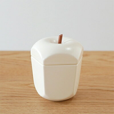 【ふるさと納税】りんごの形のシュガーポット pomme 白　【ttyokzk ceramic design】【1096307】