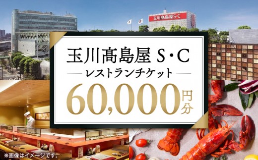 世田谷区ふるさと納税限定お礼品　二子玉川から望む世田谷区の街とグルメを楽しむ　玉川高島屋Ｓ・Ｃレストランチケット（60,000円分）【高島屋選定品】 チケット 食事券 お食事券 レストラン デパート 東京 二子玉川 ランチ ディナー ギフト プレゼント 贈り物 贅沢 ご褒美 おすすめ