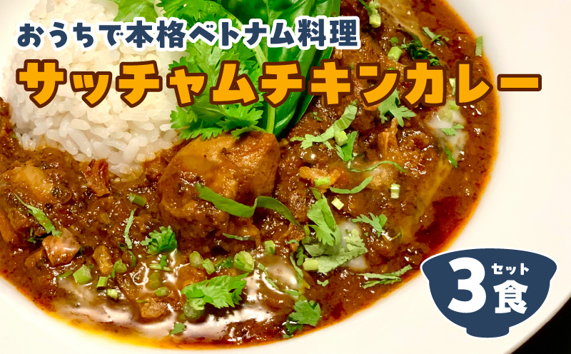 【おうちで本格ベトナム料理】サッチャムチキンカレー（3食セット）_B020-008