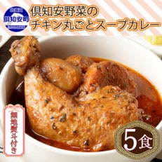 【先行受付】【無地熨斗付き】チキンが丸ごと1本入ったスープカレー 中辛 300g×5個