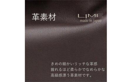 LIME（ライム）　シルクレザー　2wayショルダーバッグ　オレンジ