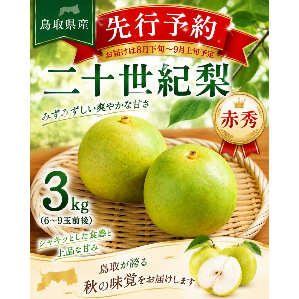 【ふるさと納税】東商果樹園 二十世紀梨(赤秀)3kg 【鳥取県 境港市】 | フルーツ 果物 くだもの 食品