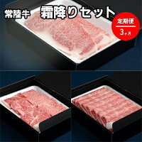 【ふるさと納税】【茨城県共通返礼品】茨城県産【定期便】常陸牛 霜降りセット 3ヶ月連続 定期便 お肉