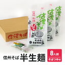 【ふるさと納税】信州そば　半生麺　8人前（そばつゆ付き） 麺類 蕎麦 そば　【麺類・蕎麦・そば】　お届け：寄附入金確認後、1ヶ月以内に発送いたします