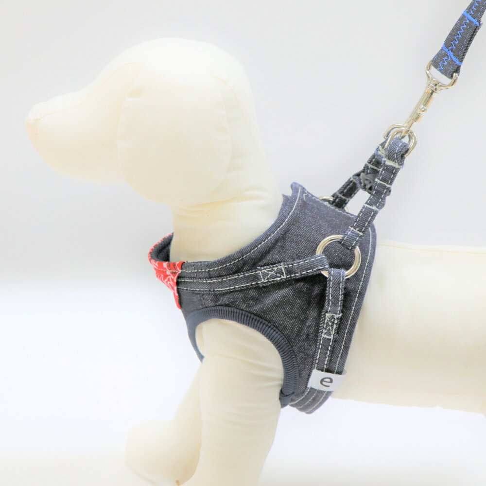 【ふるさと納税】OWデニハーネス（ワンウォッシュ・愛犬用ハーネス）　雑貨・日用品・愛犬用・ハーネス・メッシュ・除菌オゾン加工・清潔・安心・犬・デニム