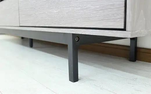 【開梱・設置】ロゼッタ 80cm サイドボード（グレーC-106）　AX035