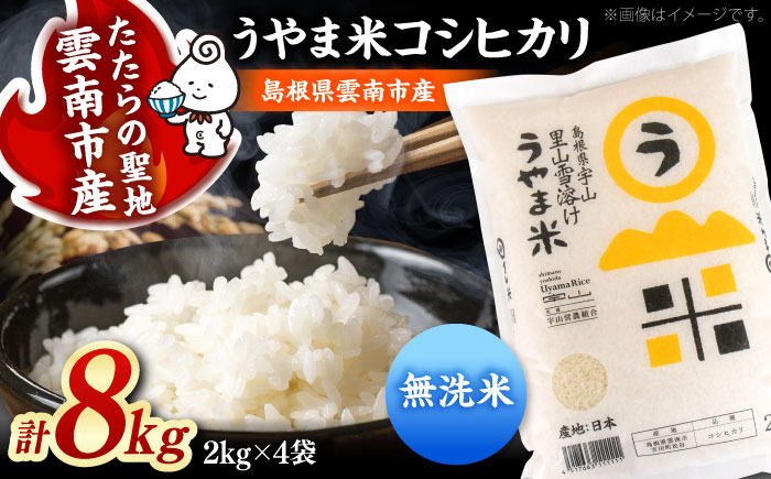 【無洗米】神話の里/吉田町「うやま米」コシヒカリ 8kg（2kg×4） [AIDB081]