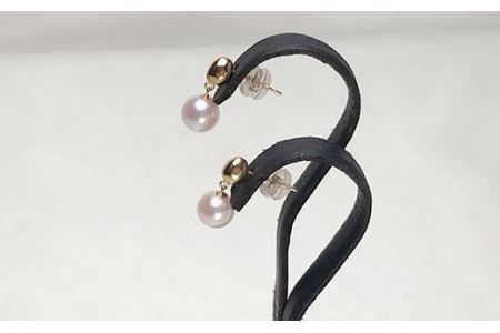 【054-01】akoya　ぷっくりしずくピアス(K18YG)