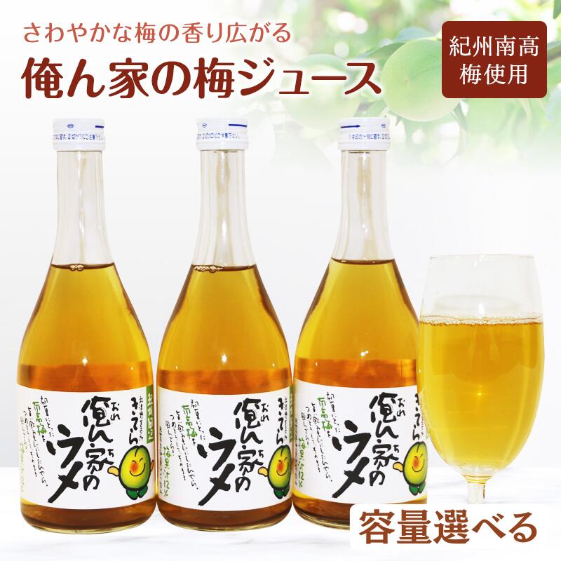 【ふるさと納税】 梅ジュース 俺ん家の梅ジュース 容量選べる！ / 和歌山 和歌山県産 田辺市 紀州南高梅 南高梅 梅 梅ジュース なつかしい
