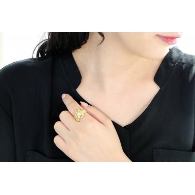 ふるさと納税 昭和町 K18イエローゴールド　ダイヤモンド入りドラゴンリング　17号 |  | 03