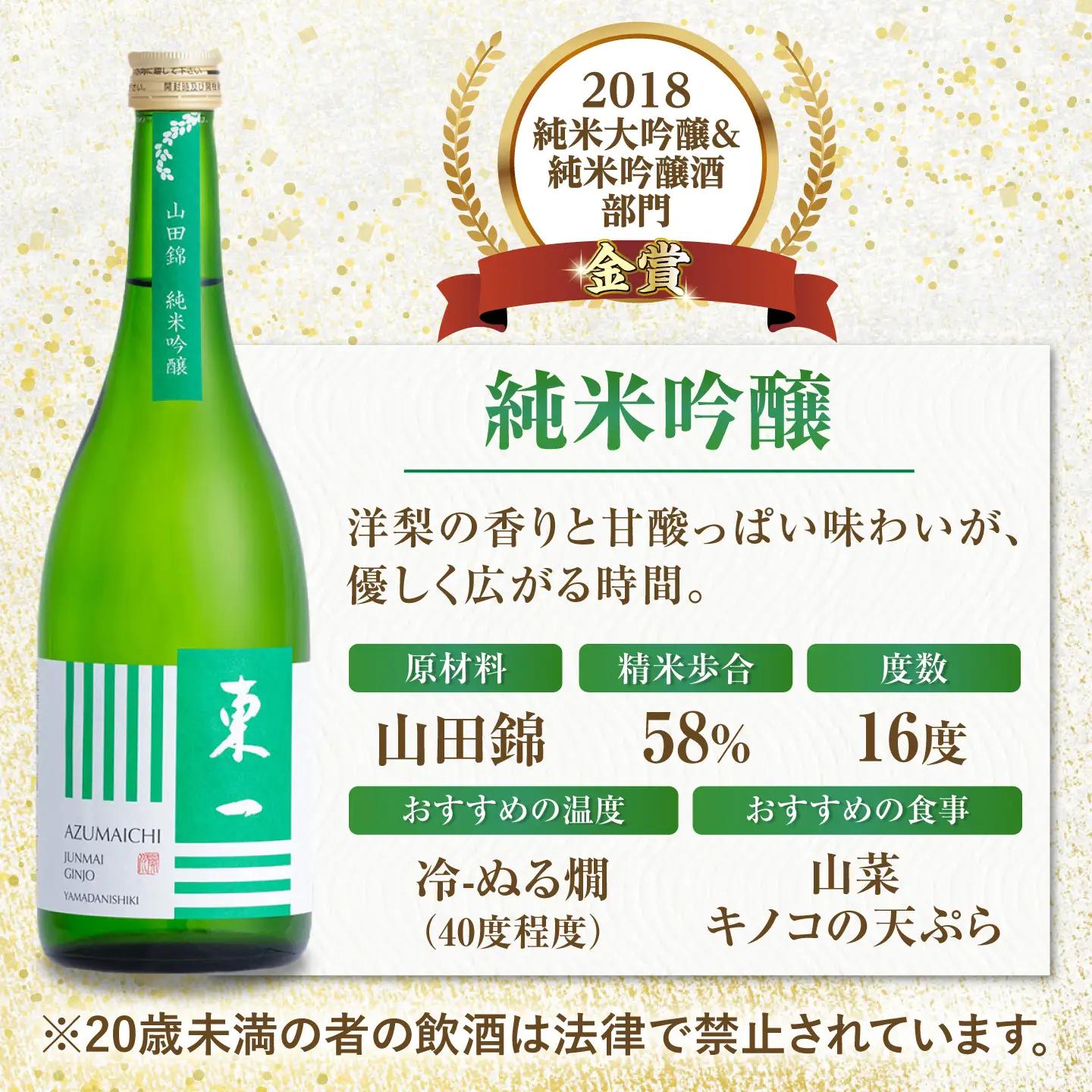 東一 純米吟醸・山田錦純米酒 720ml×2本 / 佐賀県 / 有限会社嬉野酒店 [41AIAA018]