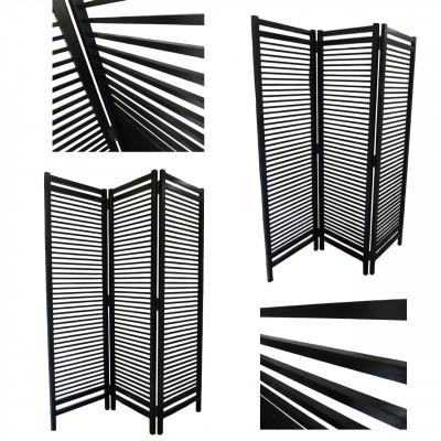 ふるさと納税 富田林市 土肥家具工芸の衝立 格子折畳み150タイプ ブラック 天然木無垢材のインテリア家具 |  | 01