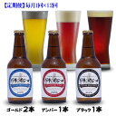 W12【ふるさと納税】【定期便 全12回】伊豆の地ビール 3種4本セット ゴールド×2本・アンバー×1本・ブラック×1本 毎月1回×12回