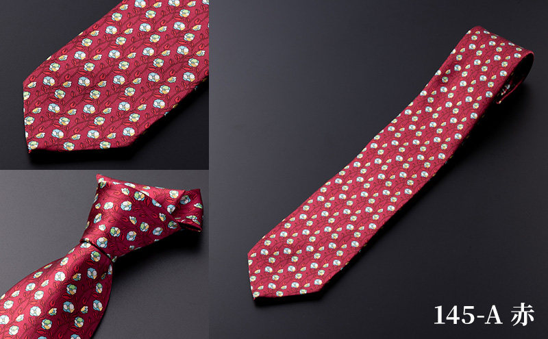 「七代目 吉澤与市の世界」オリジナルネクタイ「椿」 ファッション小物 メンズ 紳士 ビジネス スーツ 【145-C／水色】