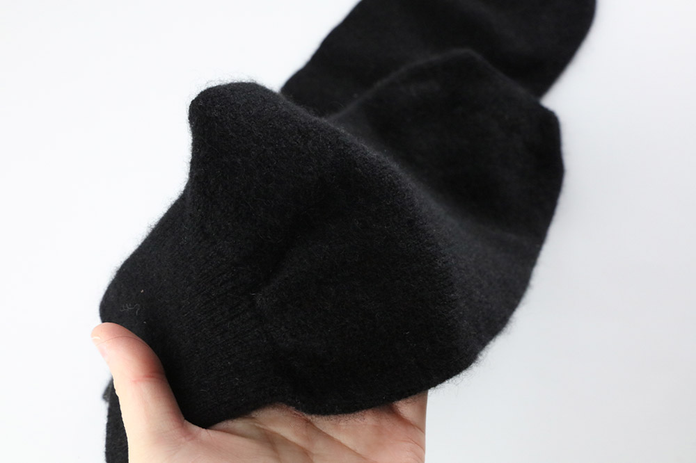 プレミアム カシミヤ レッグウォーマー（黒） 443プランニング 秋田県 男鹿市