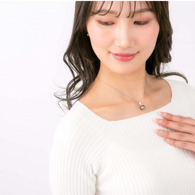 ふるさと納税 神戸市 【星彩】黒蝶真珠(タヒチパール)ダイヤモンド K18 ホワイトゴールド ペンダントトップ |  | 02