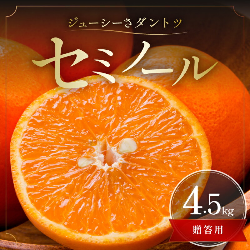 【ふるさと納税】【4月下旬より発送】ジューシーさダントツ！ ミカファーム オレンジ セミノール 4.5kg 贈答用 春頃発送 三重県 御浜町産【濃厚な甘味と程よい酸味！】
