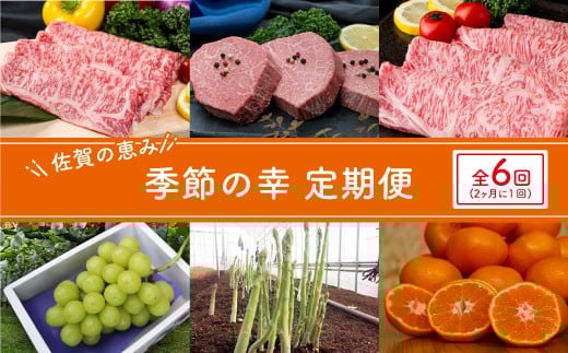 
【全6回】佐賀の恵み 季節の幸定期便（2ヶ月に1回お届け）
