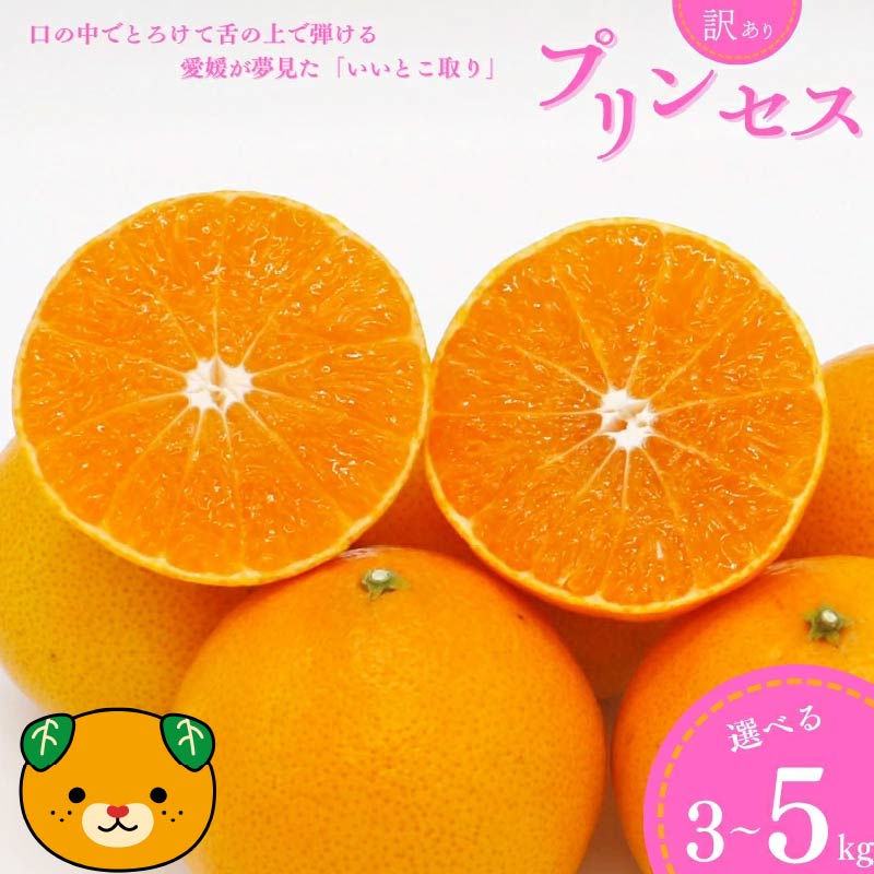 【ふるさと納税】 先行予約 訳あり プリンセス 愛果48号 5kg 3kg みかん 愛媛県 の 新品種 高級 人気 ブランド 柑橘 果物 フルーツ サイズミックス 甘い おいしい お取り寄せ 産地直送 農家直送 国産 特産品 中山農園 愛媛県 愛南町
