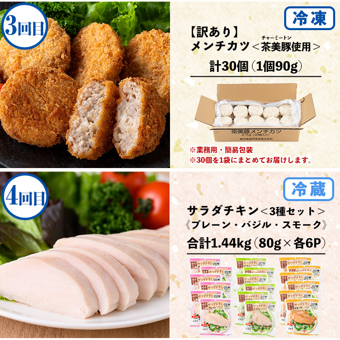 ＼新登場／＜定期便・全6回(毎月)＞鹿児島協同食品バラエティー定期便 国産 鹿児島 豚肉 加工品 惣菜 おかず 弁当 定期便 バラエティ 角煮 メンチカツ 餃子 サラダチキン ウインナー 焼売 時短 