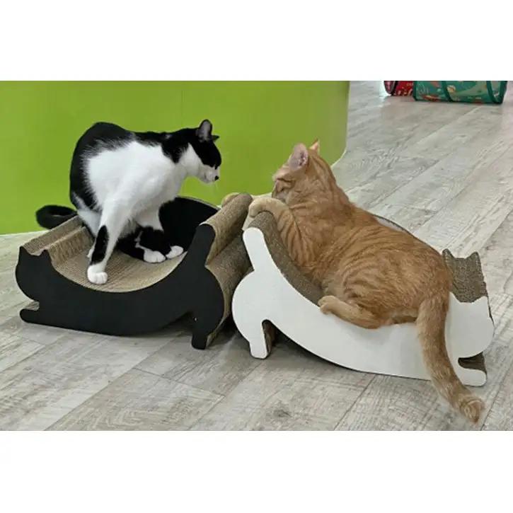 キャトリーヌ（猫用ベンチ)　猫 ネコ ねこ ネコの爪とぎ つめとぎ ベンチ おもちゃ ペット グッズ 強化ダンボール 日本製 白