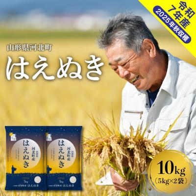 ふるさと納税 河北町 【令和7年産米】2026年1月上旬発送 はえぬき10kg(5kg×2袋) 山形県産