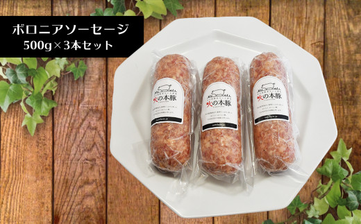 K2 火の本豚 ボロニアソーセージ（500ｇ×3本セット）_イメージ2