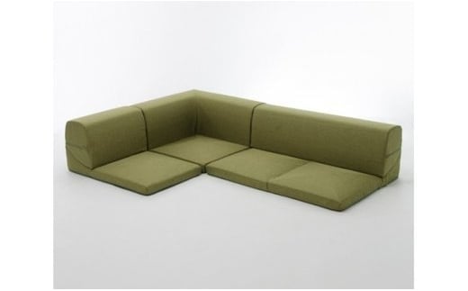 和楽コーナーソファ3点セット　A573タスクグリーン ／ 家具 インテリア おしゃれ 椅子 神奈川県 No.545