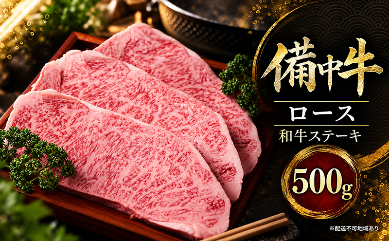 備中牛ロース 和牛ステーキ 500g 岡山県産 肉 お肉 牛肉 牛 備中牛 和牛 ステーキ 岡山 高梁市