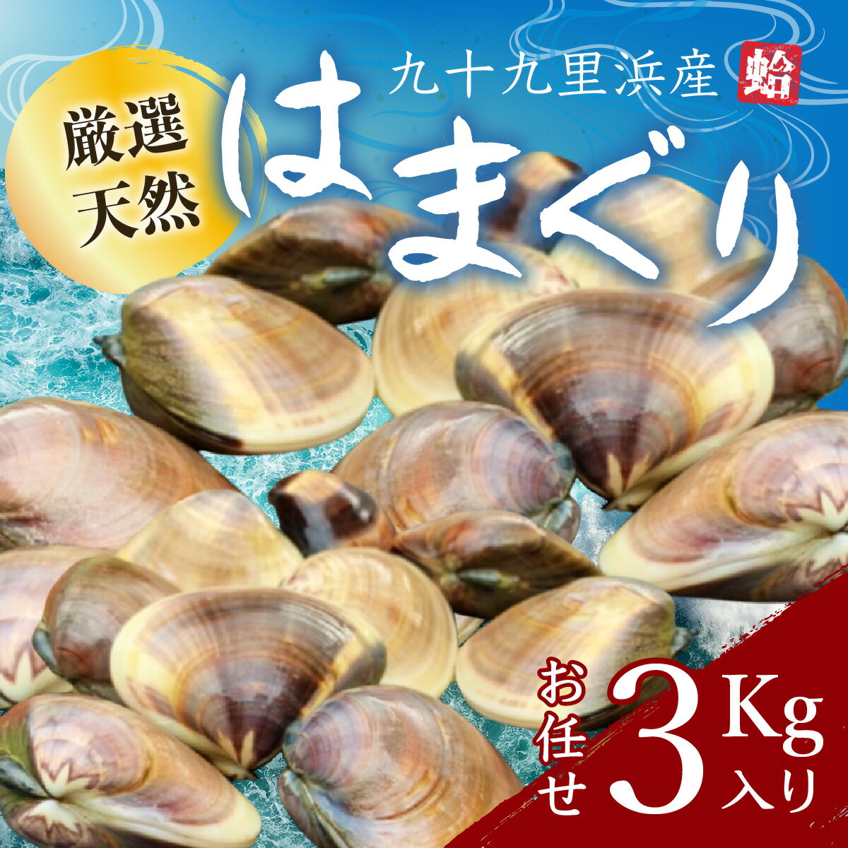 【ふるさと納税】九十九里浜産活天然はまぐりサイズお任せ3kg入り/ ハマグリ はまぐり 蛤 貝 魚貝類 魚介類 天然 3キロ 千葉県 山武市 SMBB002
