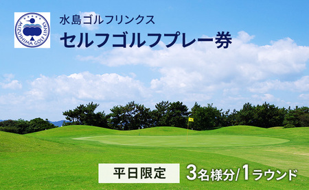 ゴルフ 水島ゴルフリンクス 【平日限定】セルフゴルフプレー券（3名様分）グリーンフィ・カートフィ・食事代込み ゴルフ場施設利用券 チケット ゴルフ場利用券 体験チケット スポーツ