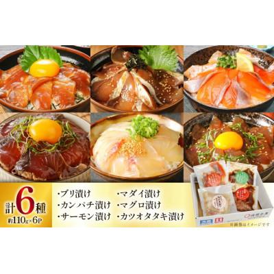 ふるさと納税 日向市 海鮮丼 6種 計660g(110g×6パック)贅沢食べ比べ |  | 01