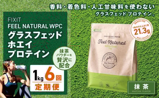 【定期便6回】FEEL NATURAL 抹茶  | G.Oホールディングス フィールナチュラル ダイエット サポート 置き換え プロティン プロテイン 朝食 乳酸菌 ダイエットサポート ドリンク 食事 国産 美容 ホエイプロテイン ココア 抹茶 ミルクティー プレーン 栃木県 真岡市 送料無料