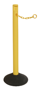 No.296-05 2．5M チェーン入りポール　4本セット　グリーン ／ ポール チェーン付き 駐禁ポール ゴムベースタイプ 水入れ不要 カラーバリエーション 千葉県