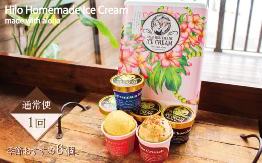 あいす アイスクリーム 130ml × 6個 季節おすすめ セット アイスセット 手作り アイス ice aisu ドルチェ 旬 季節 おすすめ オススメ お楽しみ フレーバー 食べ比べ スイーツ デザート 冷凍 ジェラート ソフトクリーム Hilo Homemade Ice Cream 神奈川 湘南 藤沢