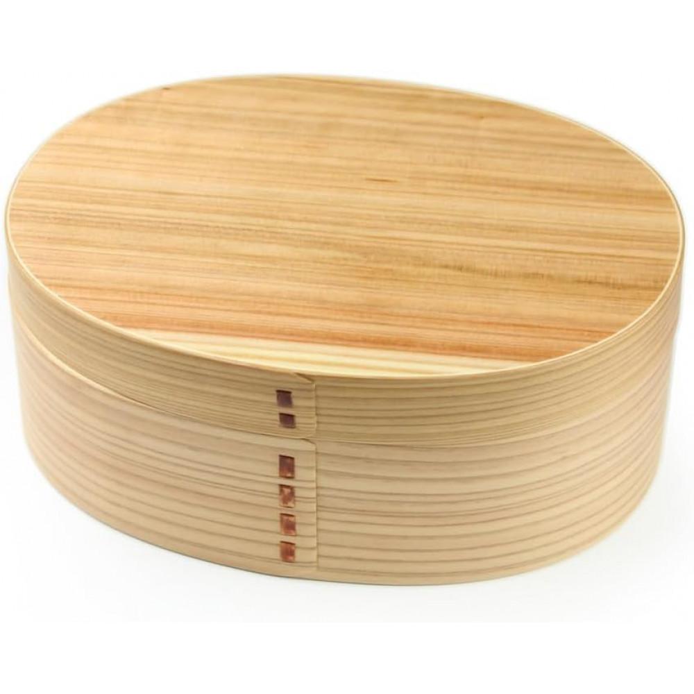 【ふるさと納税】【選べるカラー】曲げわっぱ弁当箱 仕切り大容量 【900ml】 日本国内仕上げ 天然木 1段　ナチュラル・ブラウン | 弁当箱ランチボックス キッチン用品 日用品 人気 おすすめ 送料無料